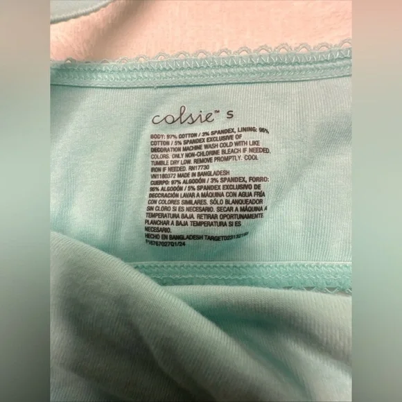 Women's Cotton Barrettes Bra Colsie Blue size Small Extra Comfort Cotton - Picture 8 of 9